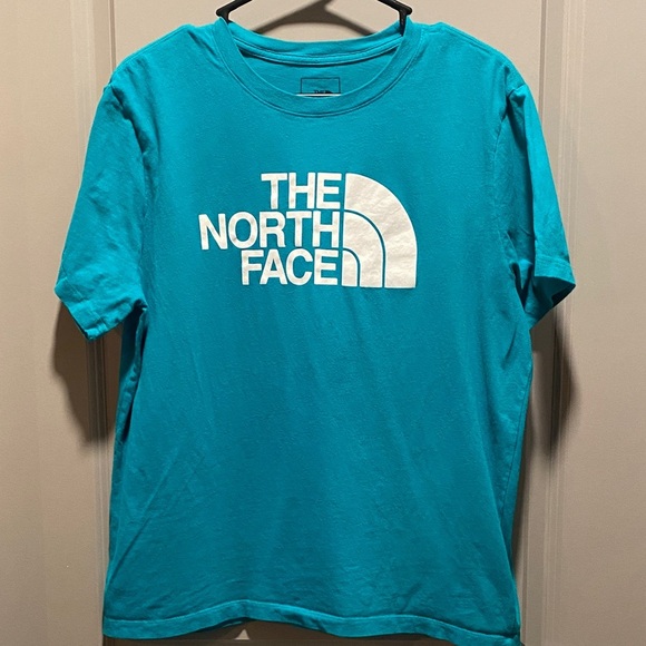 The North Face Tops - The North Face Graphic Logo Tee Turquoise Cotton Outdoors Streetwear XL